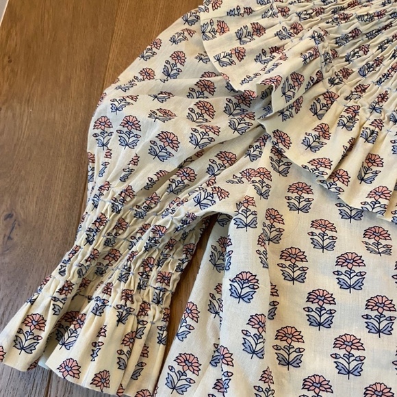 Andion block print bib accordion top for Easter - Picture 6 of 10